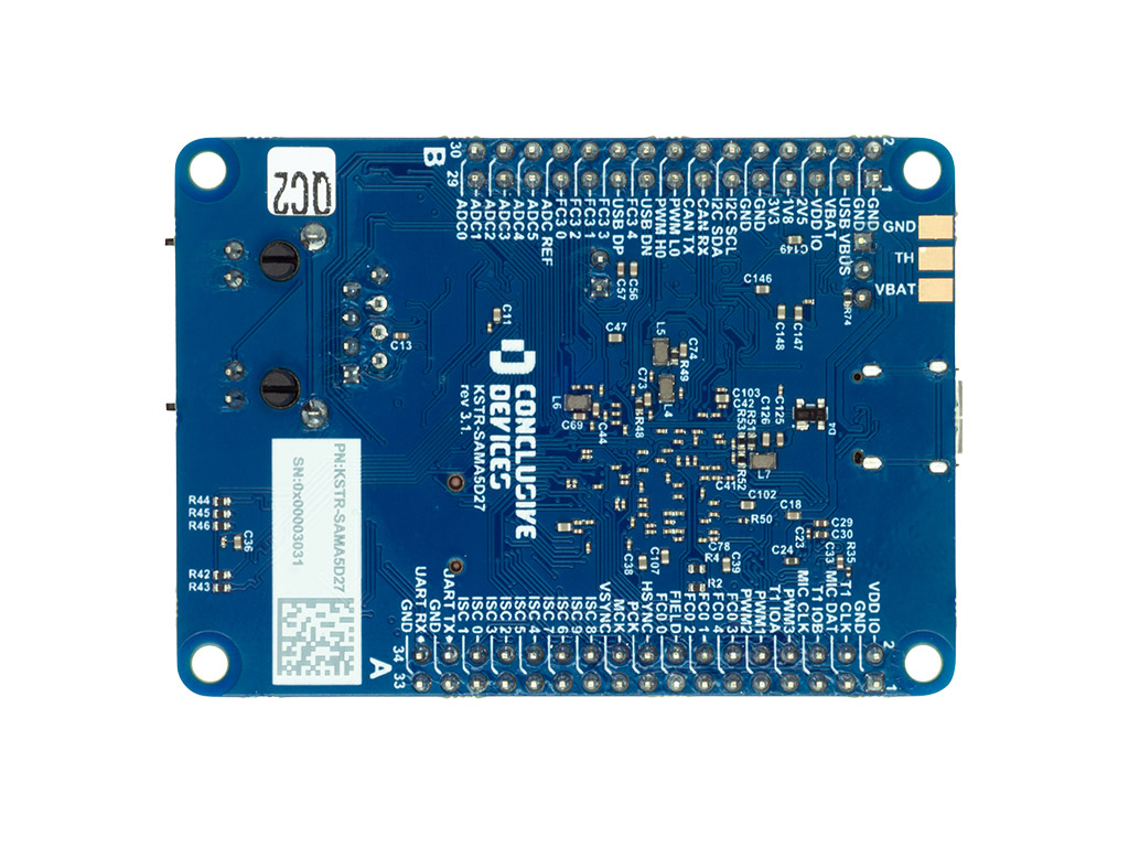 Bottom view of Kestrel Single Board Computer