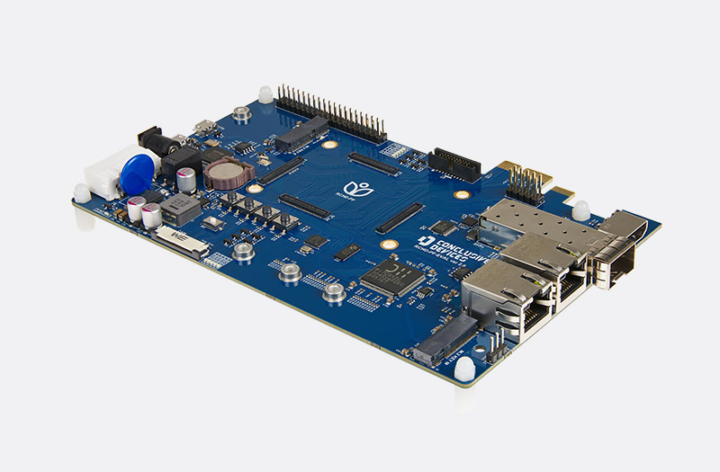 Side view of RCHD-PF evaluation board