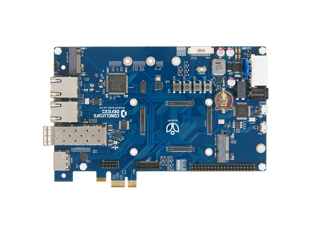 Top view of RCHD-PF evaluation board