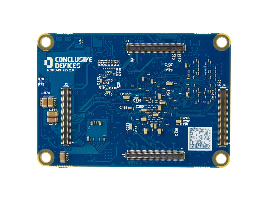 Rear view of RCHD-PF evaluation board